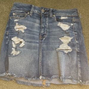 American Eagle High Rise Jean Skirt